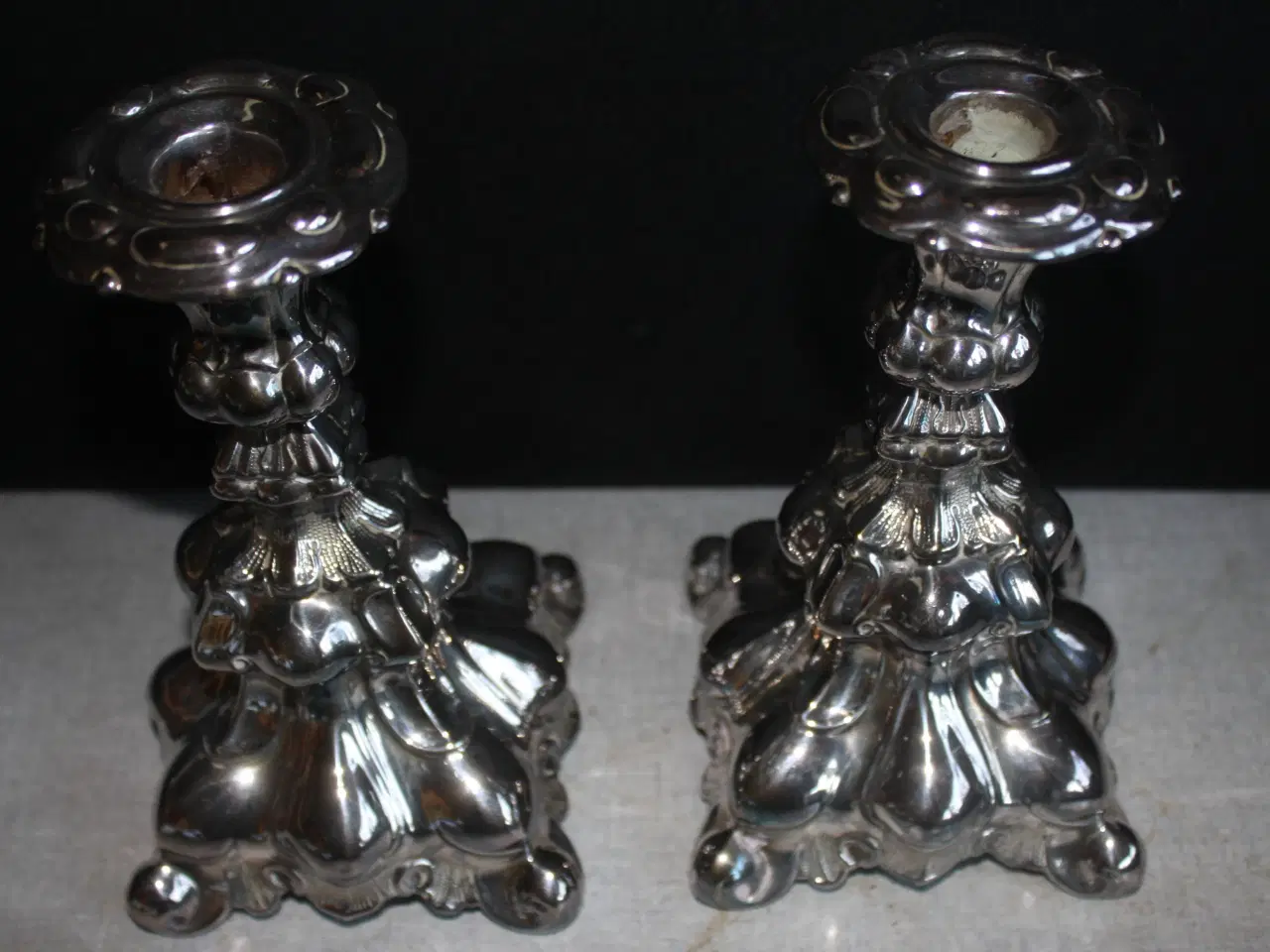 Billede 3 - 2 lysestager af sølvplet