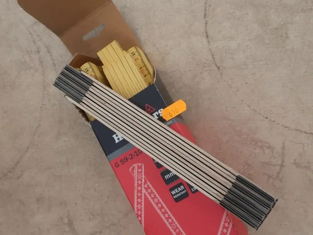 Billede 2 - 9 stk. HULTAFORS tommestokke (ubrugte)