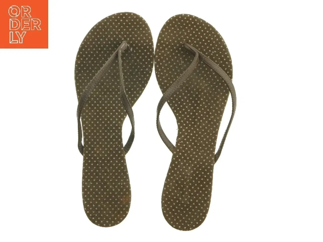 Billede 4 - Brune sandeletter med hæl (str. 41 )