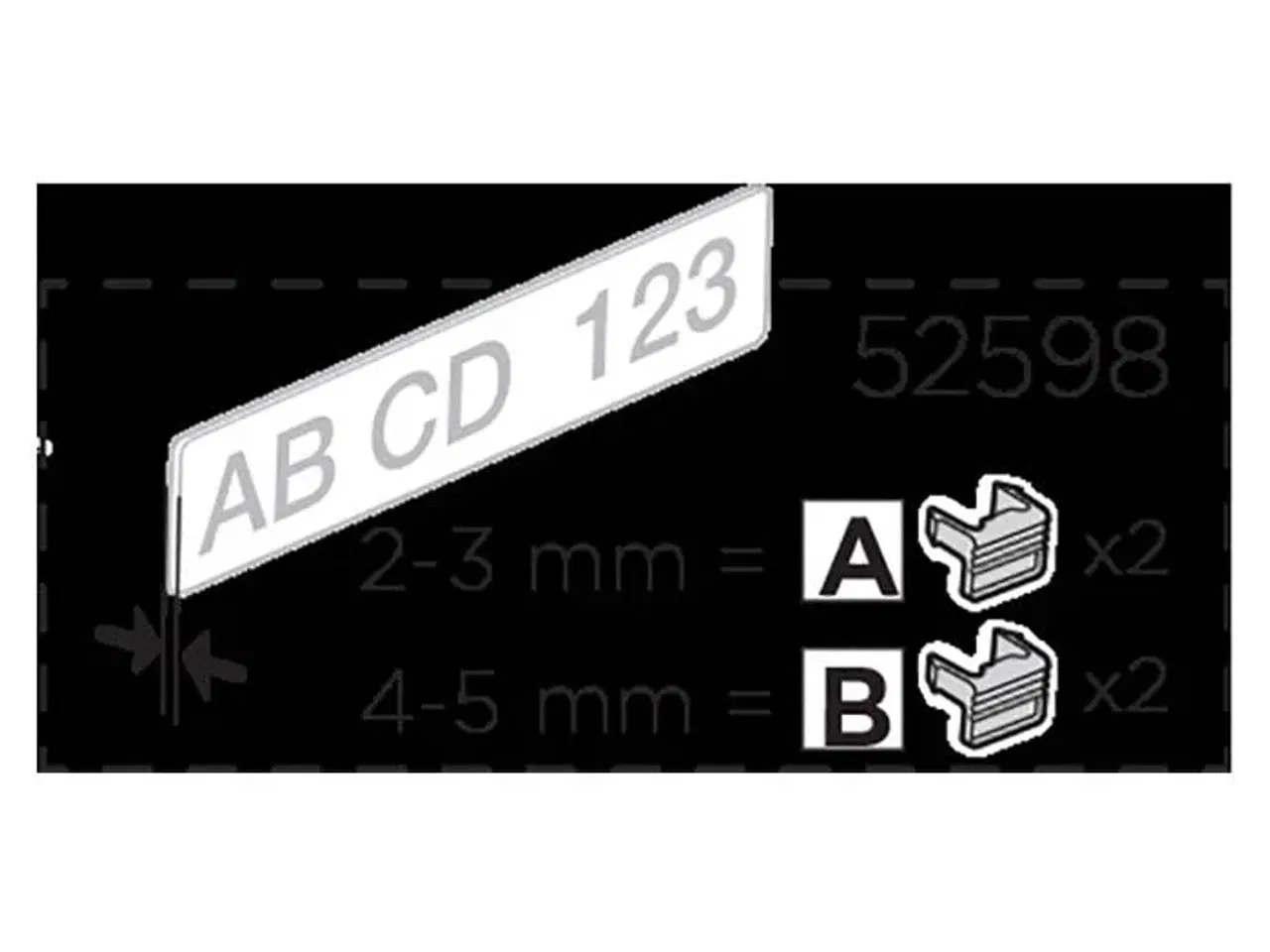 Billede 1 - Thule løse nummerplade clips 1 sæt 4 stk.