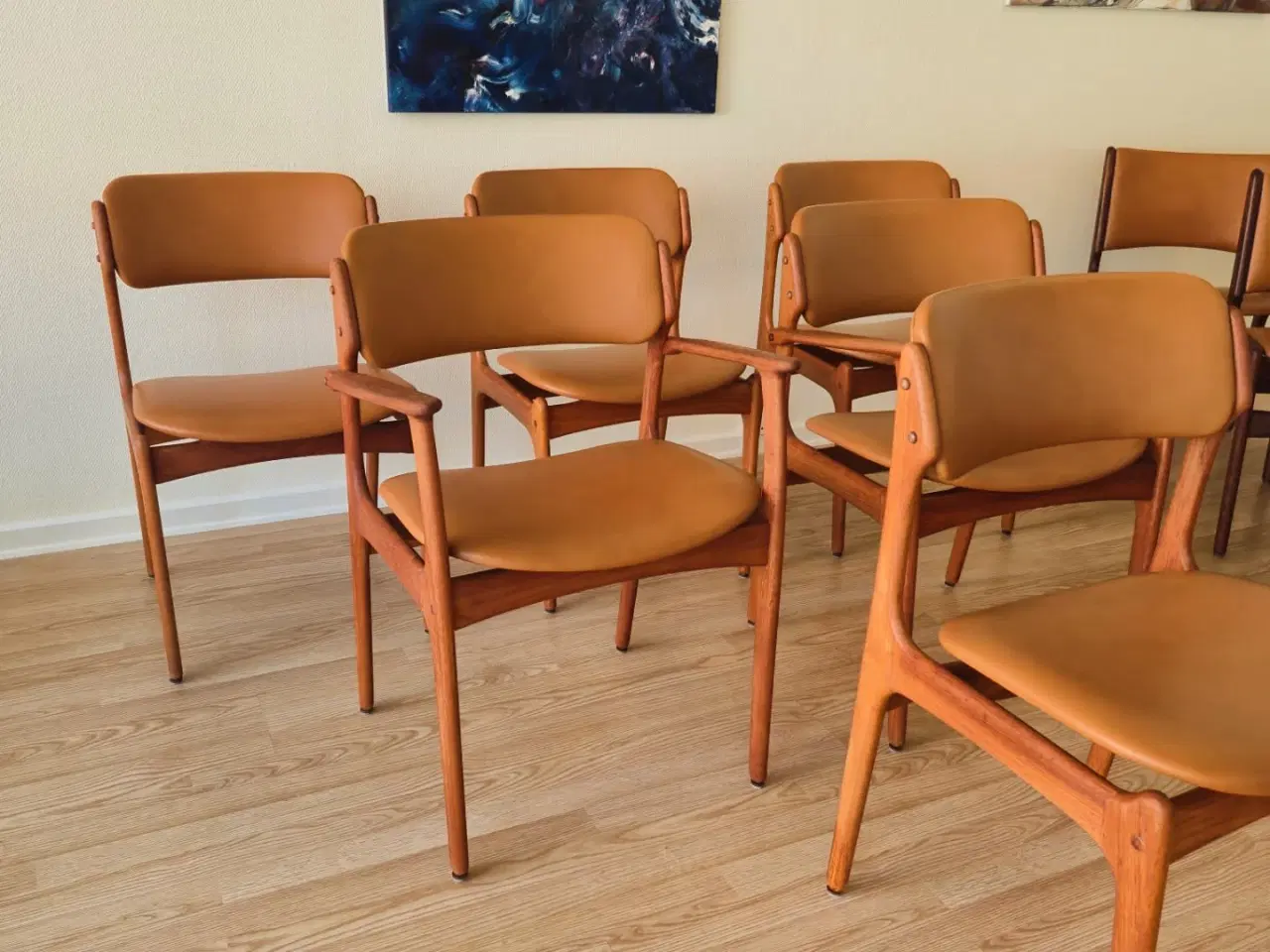 Billede 3 - Erik buch nypolstrede teak stole 