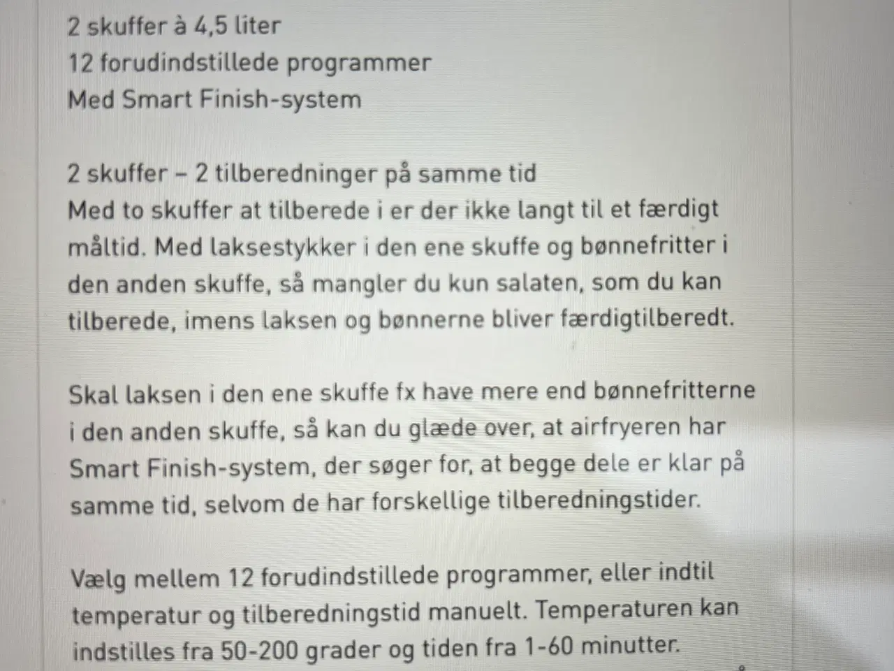 Billede 2 -  Airfryer SOGO Dual. FRISK PÅ BUD 