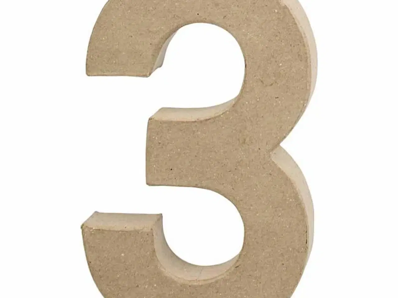 Billede 1 - Tal, 3, H: 20,2 cm, B: 11,8 cm, tykkelse 2,5 cm, 1 stk.