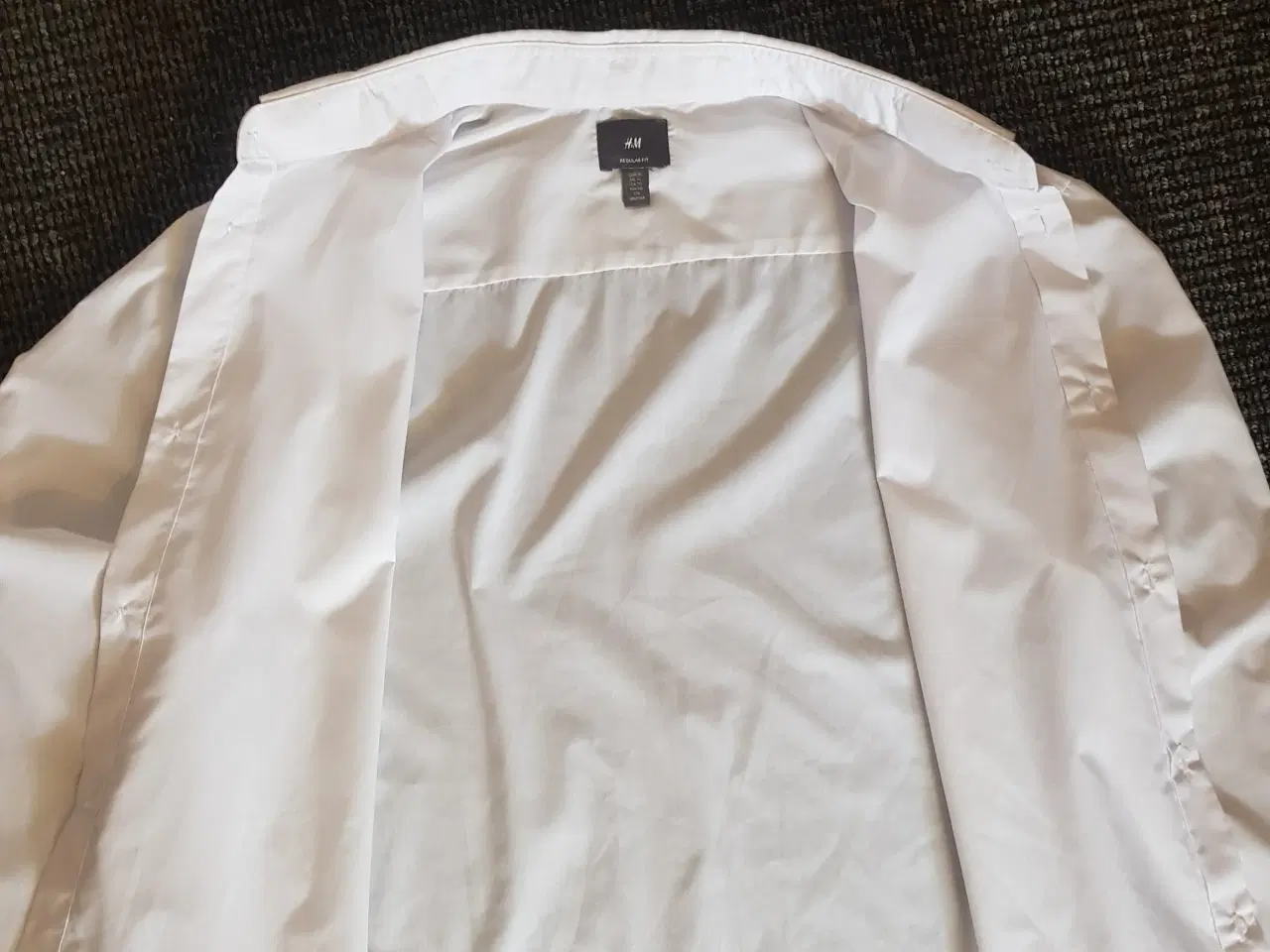 Billede 2 - Skjorte, H&M, str. L, Hvid, Bomuld, Næsten som ny