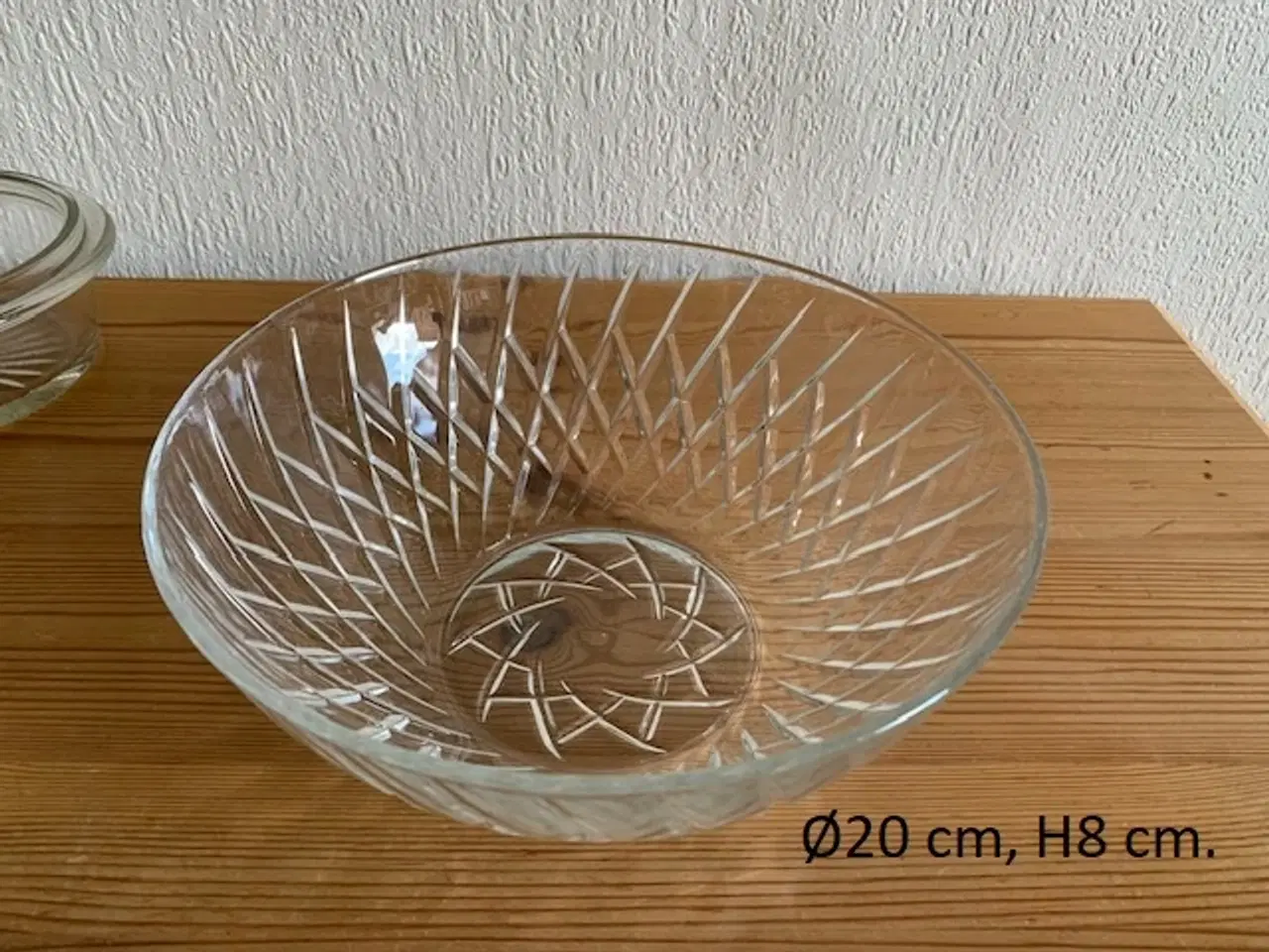 Billede 1 - Stor krystal skål - retro