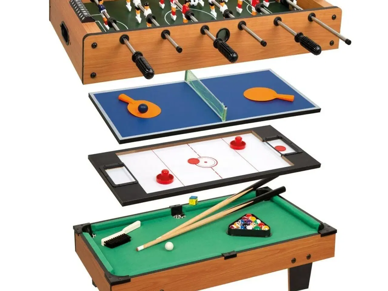 Billede 1 - Bordfodbold multispil CB Games 4‑i‑1 - 81 × 43 × 27 cm