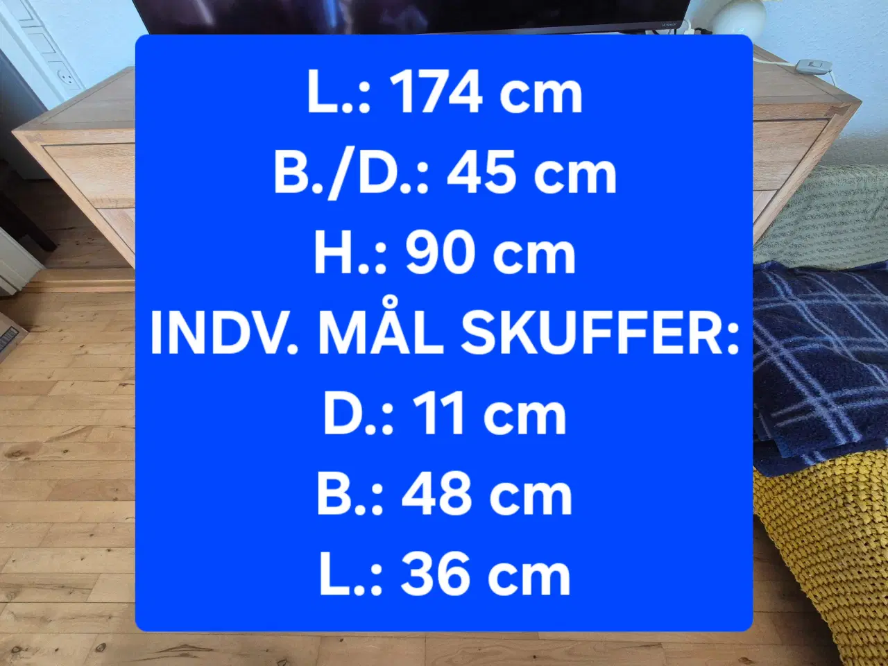 Billede 2 - Skænk, massiv eg