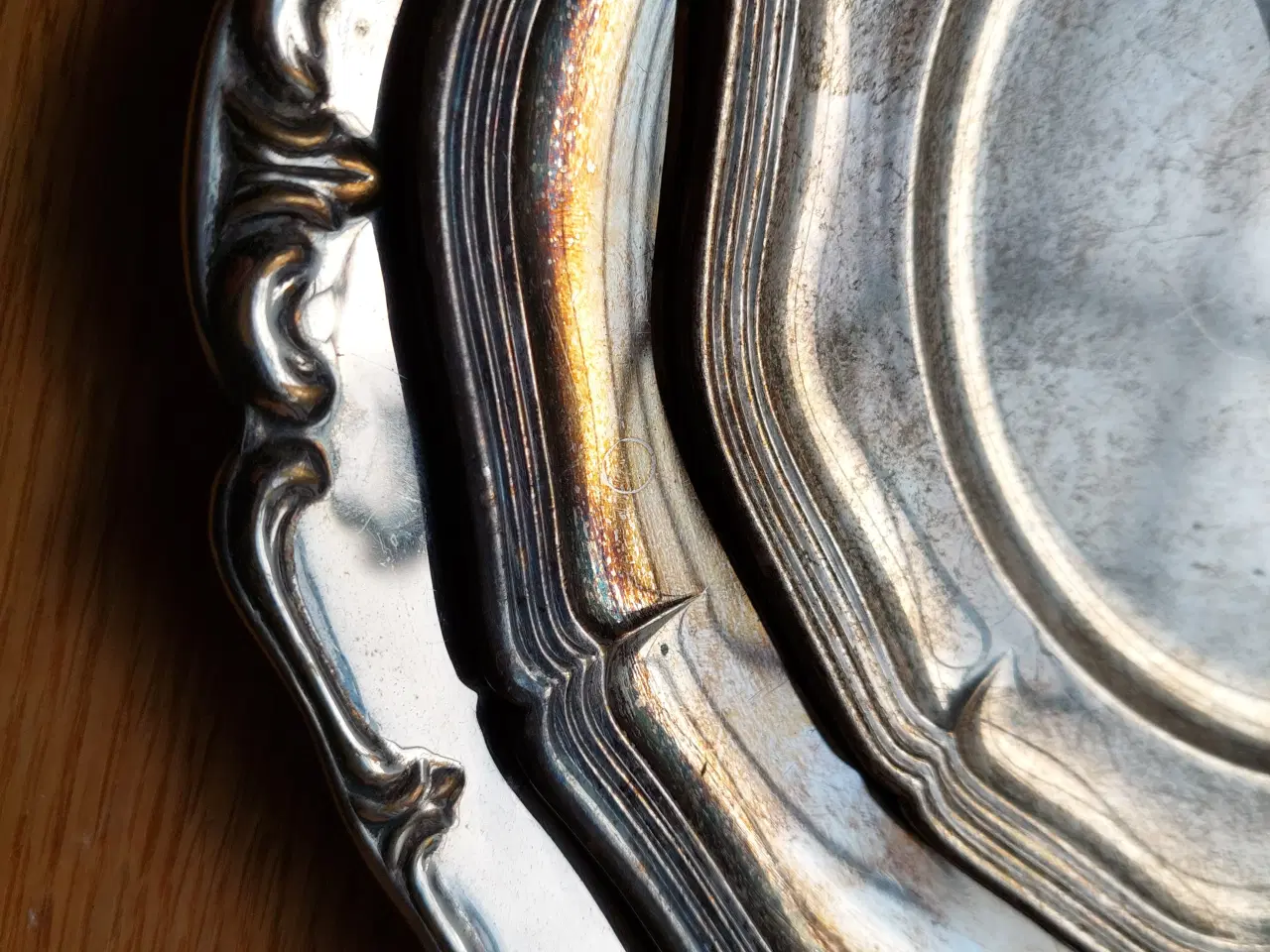 Billede 5 - fad forskellige - sølvfarve metal fad