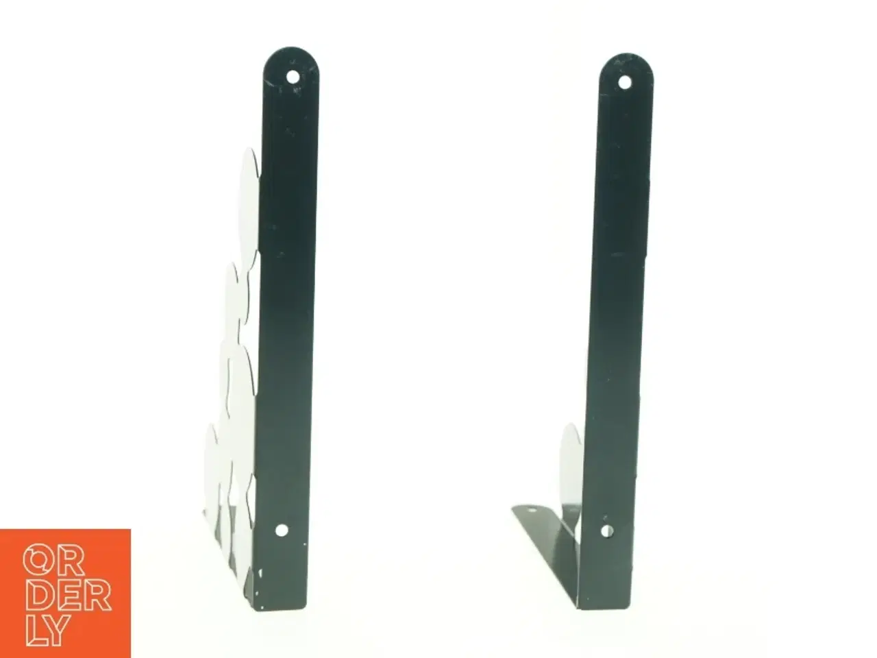 Billede 3 - Sorte metal bogstøtter fra IKEA (str. 25 x 18 x 2 cm)
