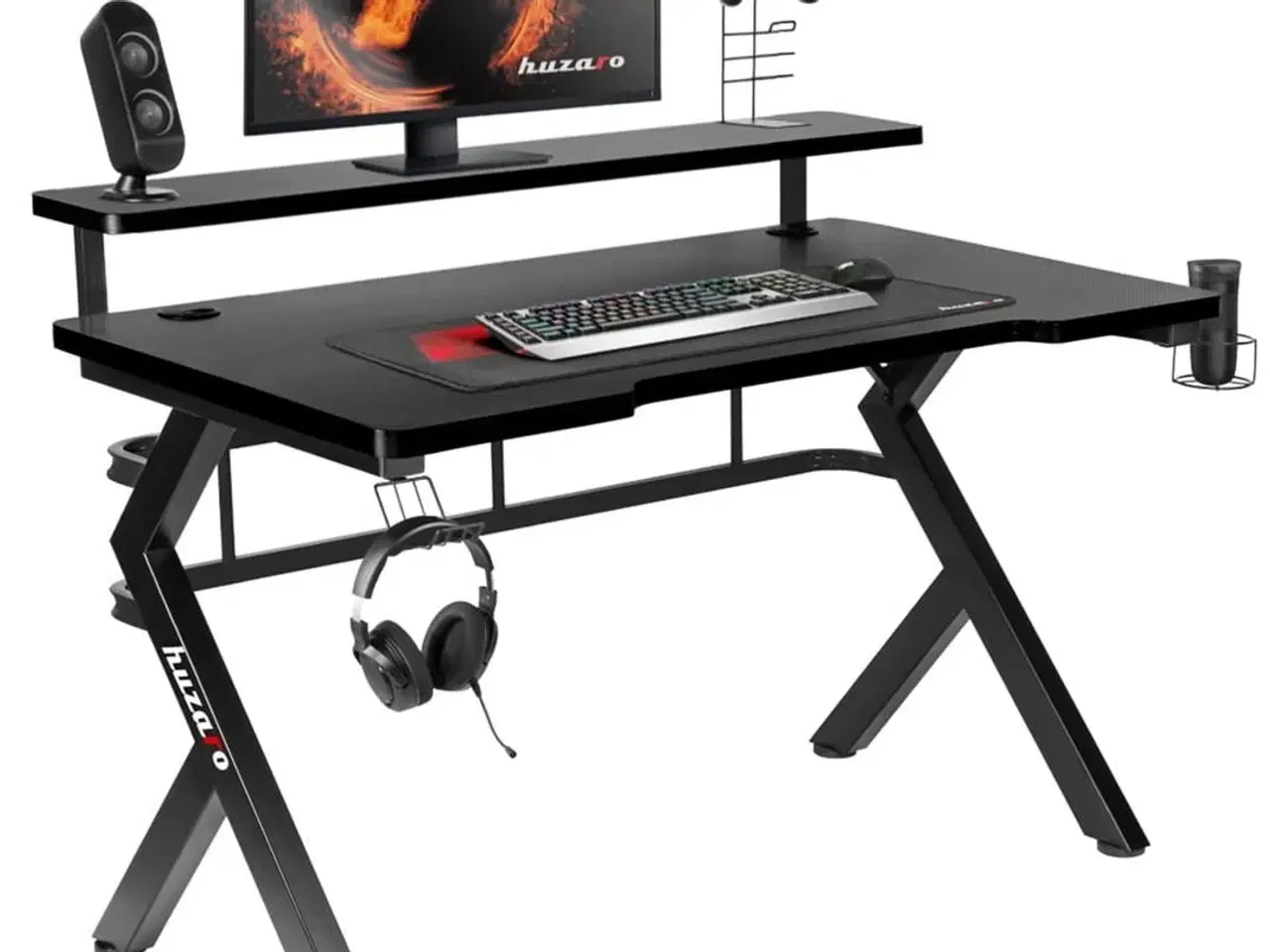 Billede 4 - Gamingbord Huzaro Hero 5.0 – sort computerbord