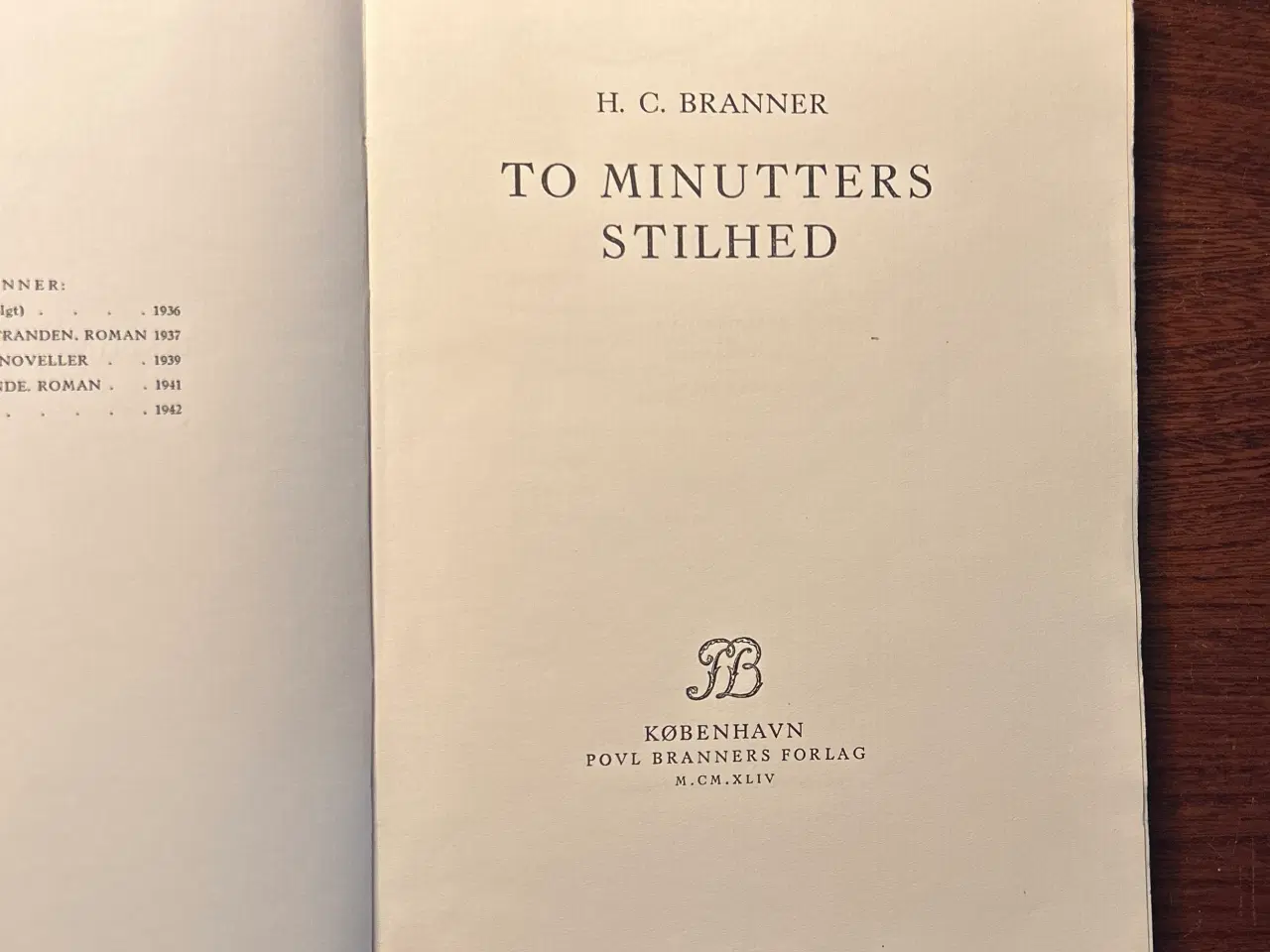 Billede 3 - H.C. Branner: To minutters stilhed