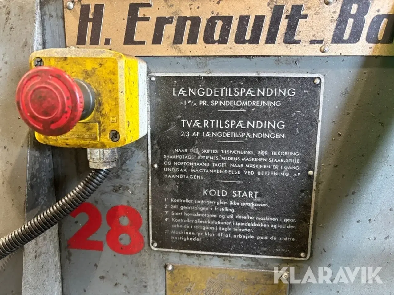 Billede 10 - Drejebænk H. Ernault Batignolles C 600