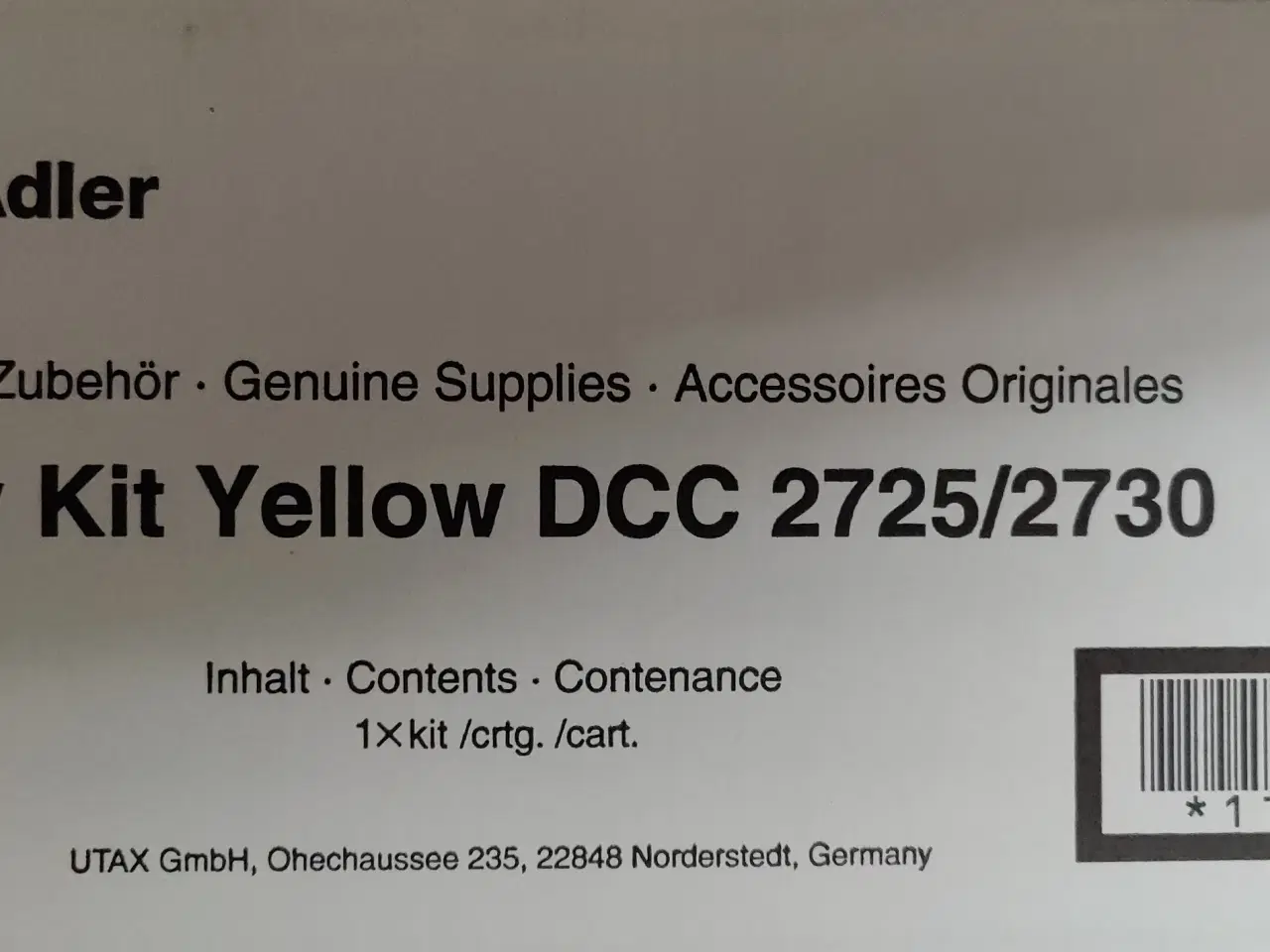 Billede 1 - DCC 2725/2730 - Yellow Laser Toner