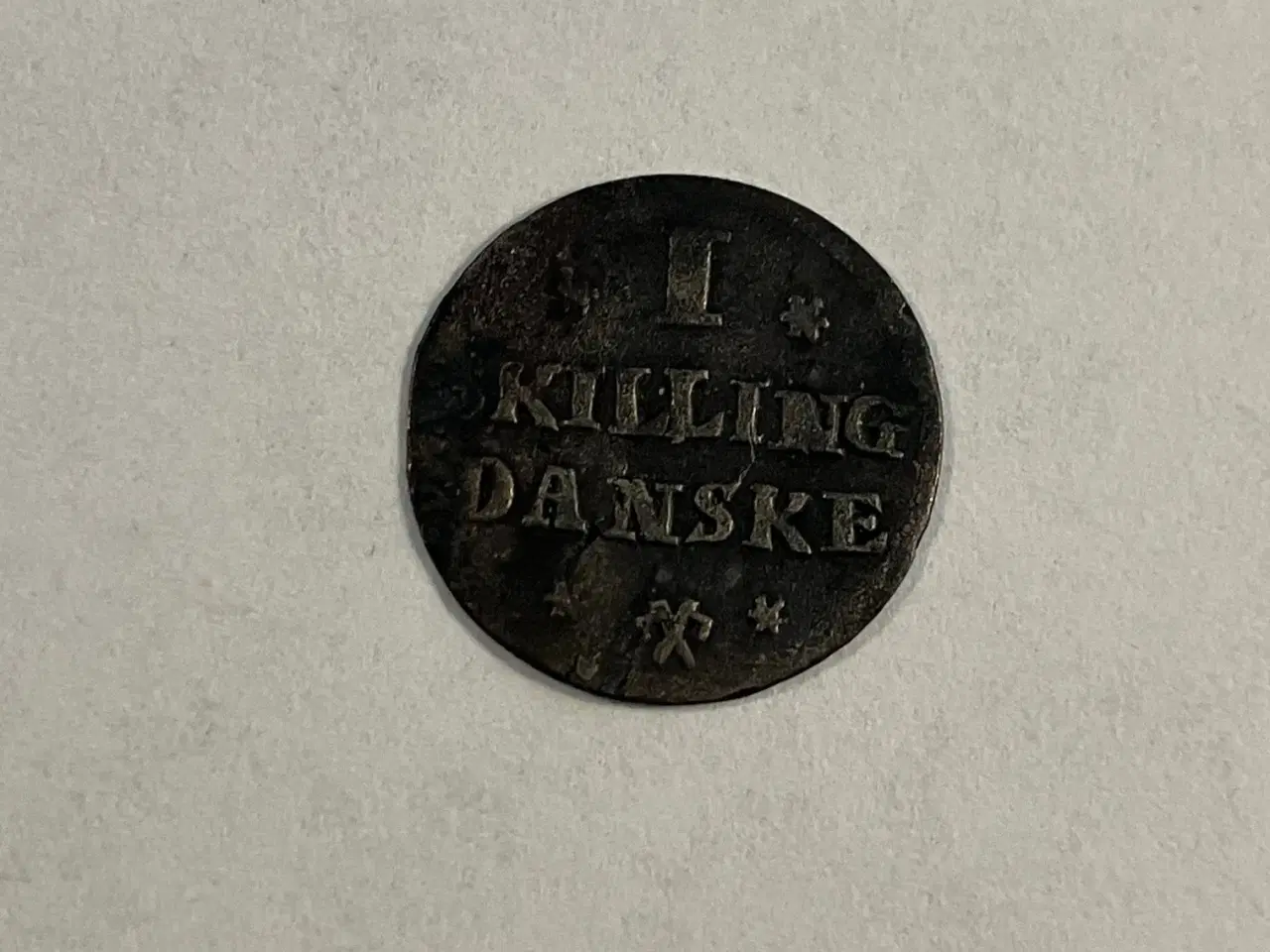 Billede 1 - 1 Skilling 1694 - Sjælden - Danmark
