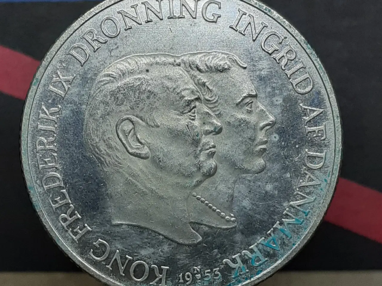 Billede 2 - 2 kr 1953 erindringsmønt, sølv