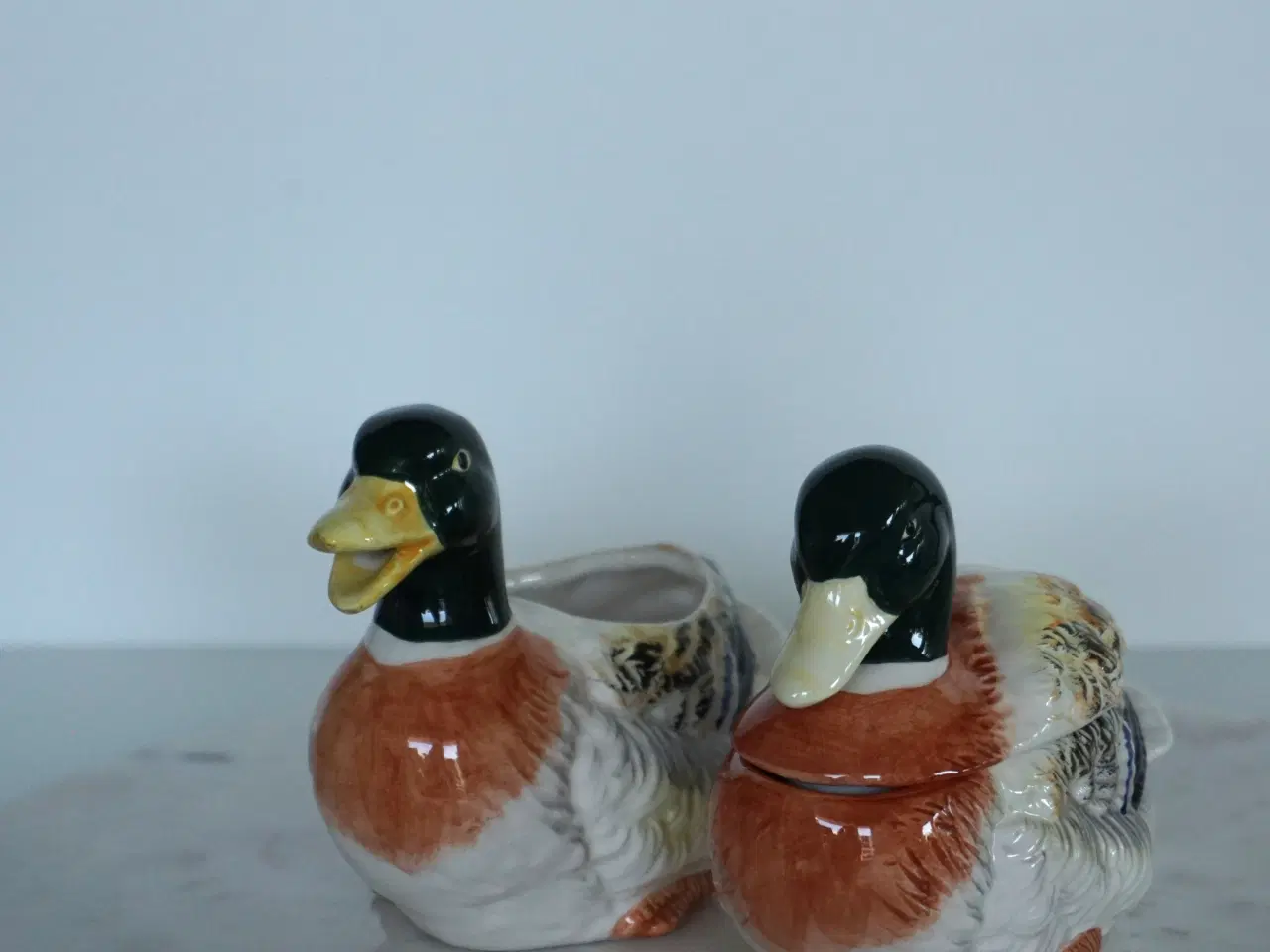 Billede 4 - Vintage ænder - sukkerskål og flødekande