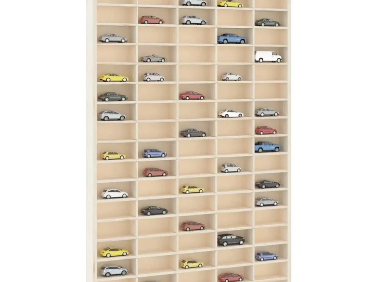 Billede 1 - Samlermontre i træ med 90 rum 50,5x4,5x79 cm