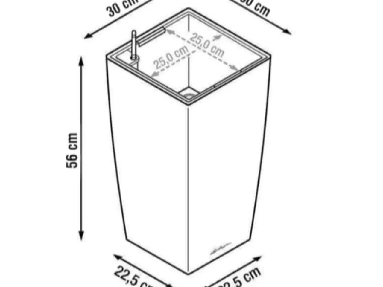 Billede 8 - LECHUZA Cubico Color 30 ALL-IN-ONE vase