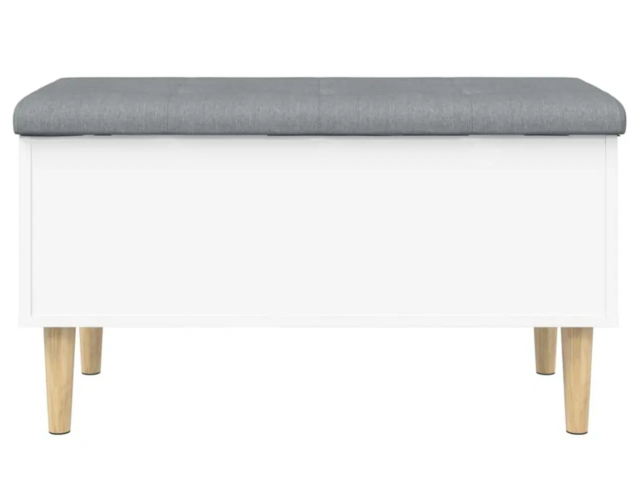 Billede 5 - Opbevaringsbænk 82x42x46 cm konstrueret træ hvid