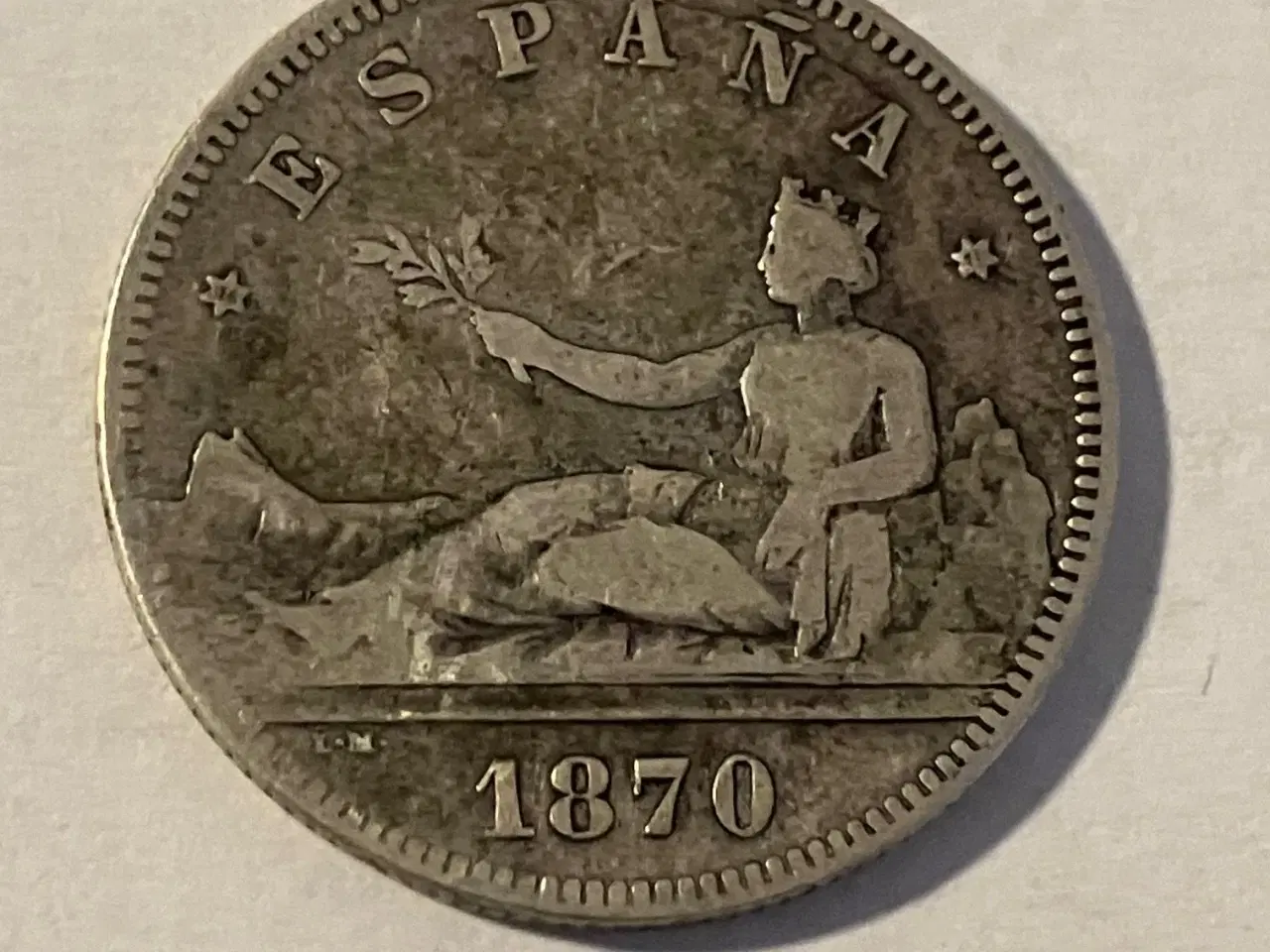Billede 1 - 2 Pesetas Spain 1870