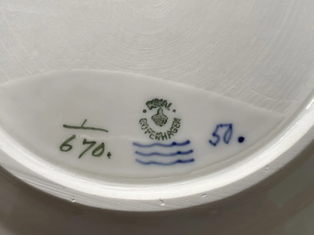 Billede 4 - Musselmalet Halvblonde fad Nr. 670 💙