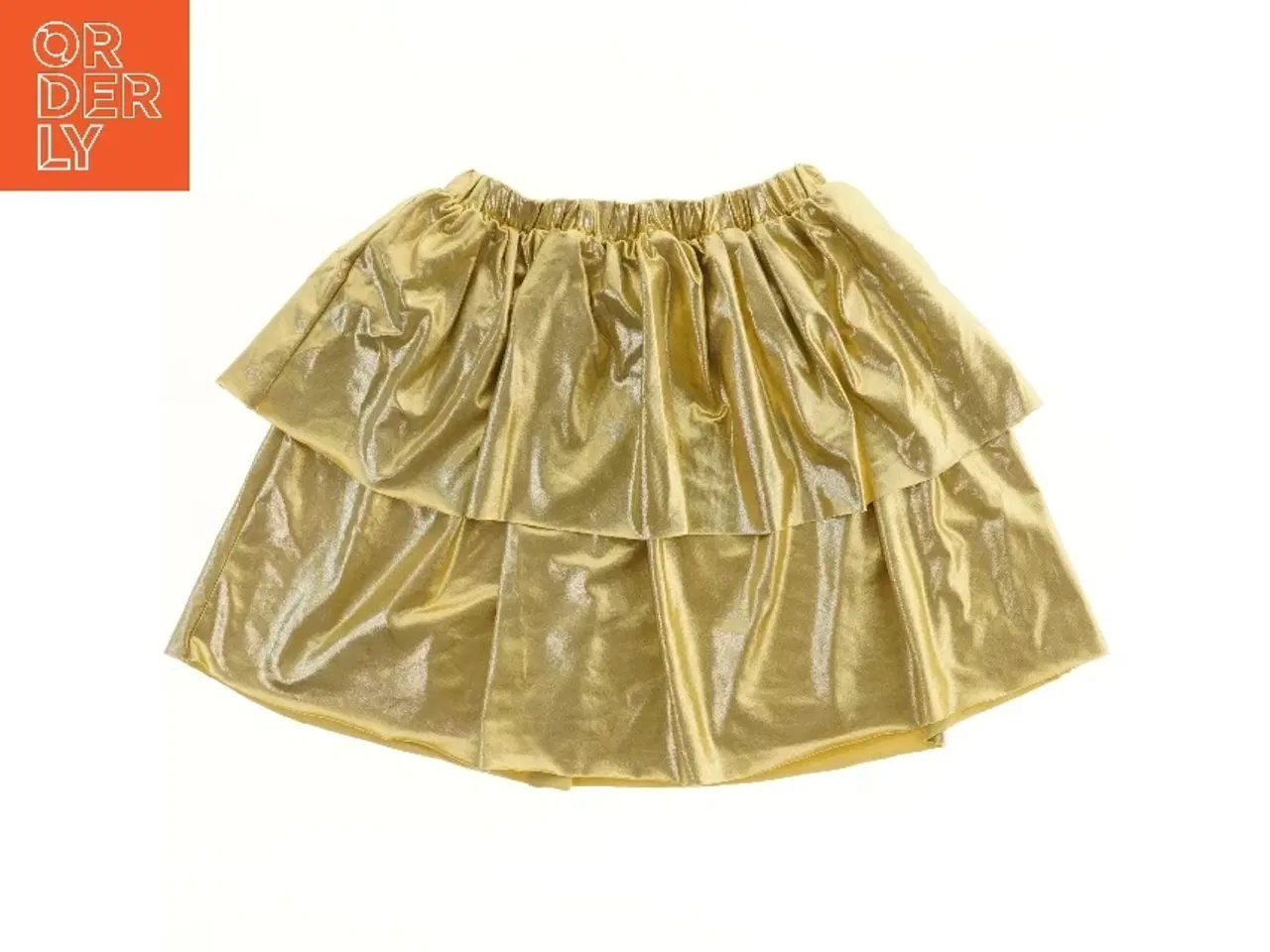 Billede 1 - Gylden flæsenederdel fra H&M (str. 122)