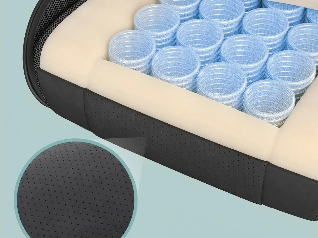 Billede 6 - Ergonomisk gamerstol med fodstøtte og fjedret sæde – ink black OBG079B01