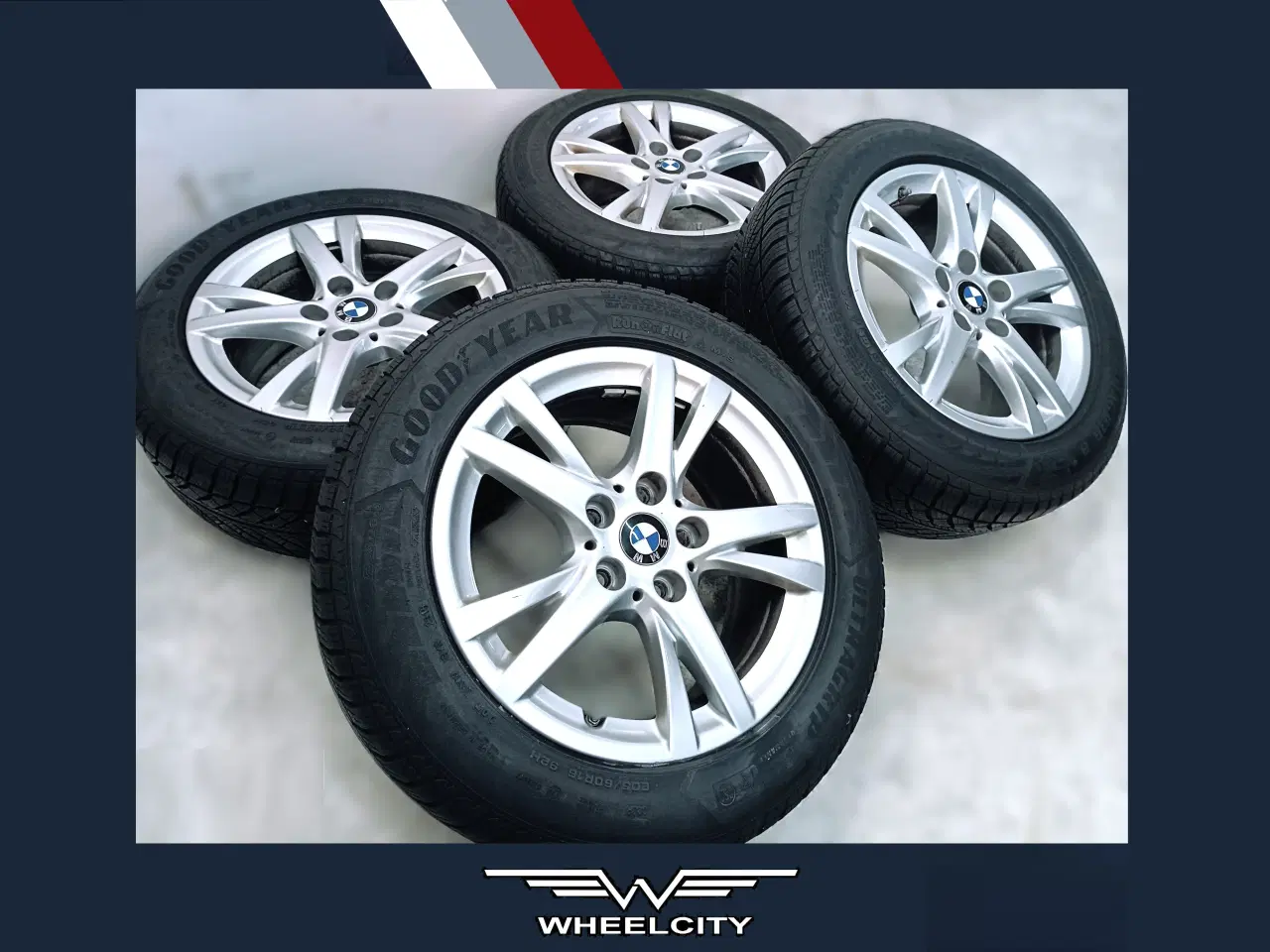 Billede 1 - 5x112 16" ET52 nav 66,6ø BMW vintersæt inkl.TPMS