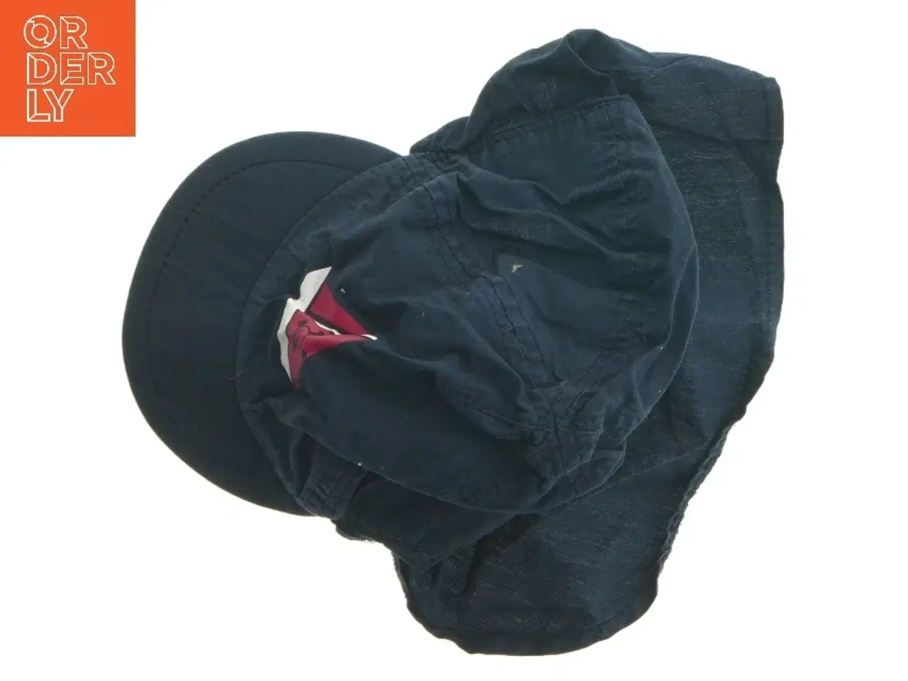 Billede 1 - Mørkeblå kasket med nakkeskygge (str. 30 x 23 cm)