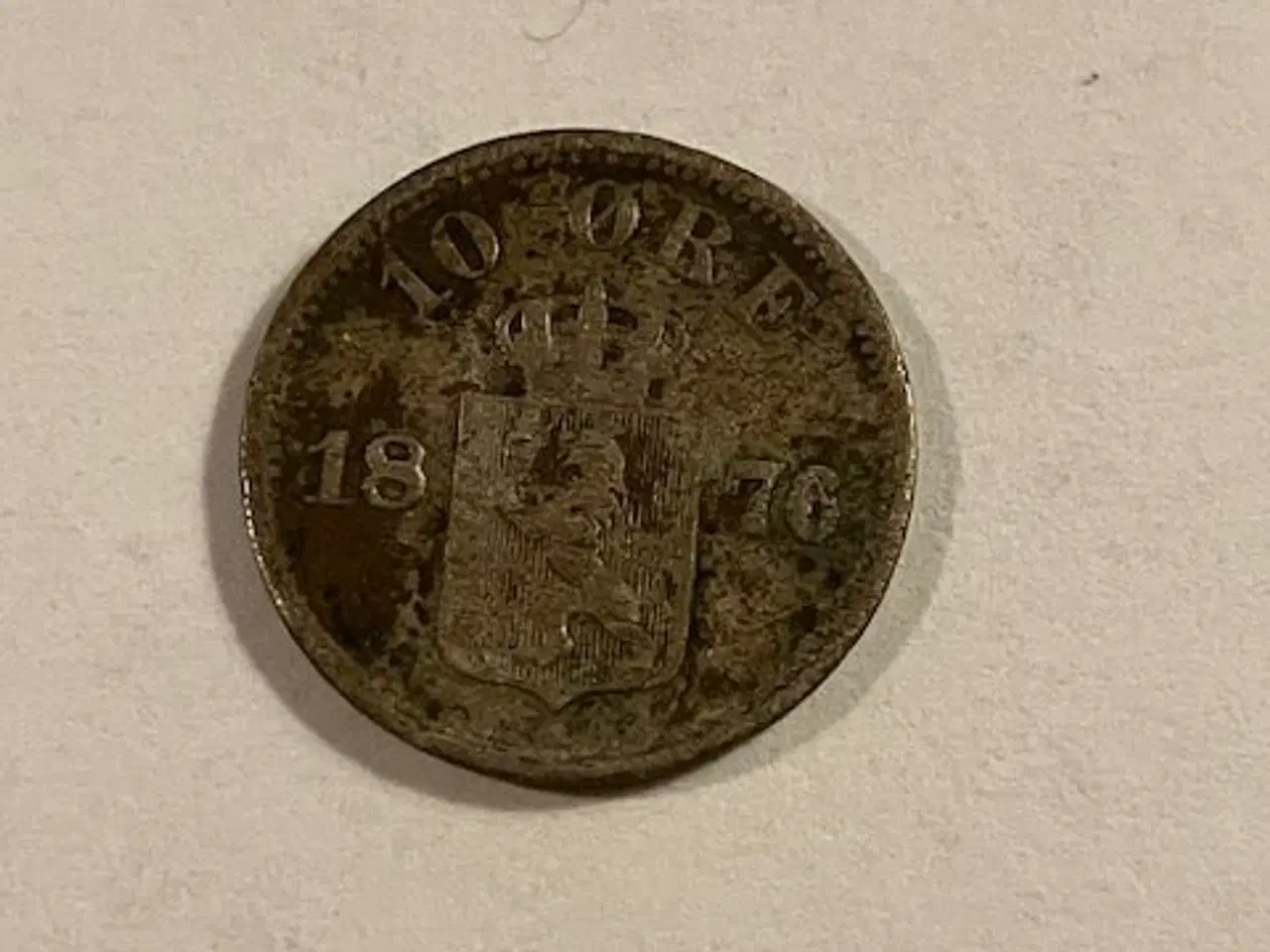 Billede 1 - 10 øre 1876 Norge