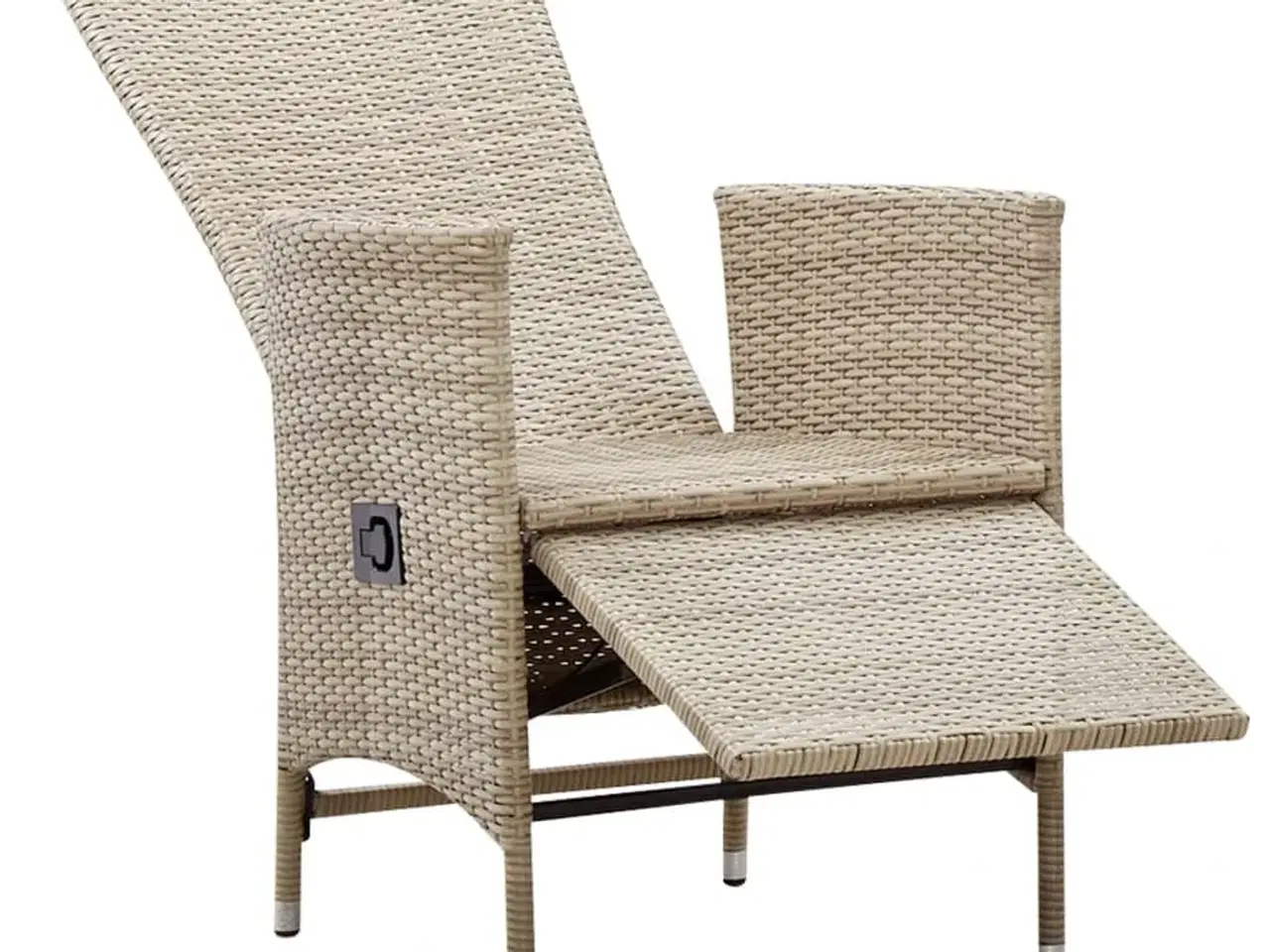 Billede 6 - Havelænestole 2 stk. med hynder polyrattan beige