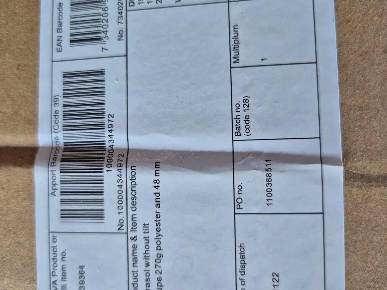 Billede 2 - Parasol Paris ilva 300 x 285 x 300..NYP. 1499.-