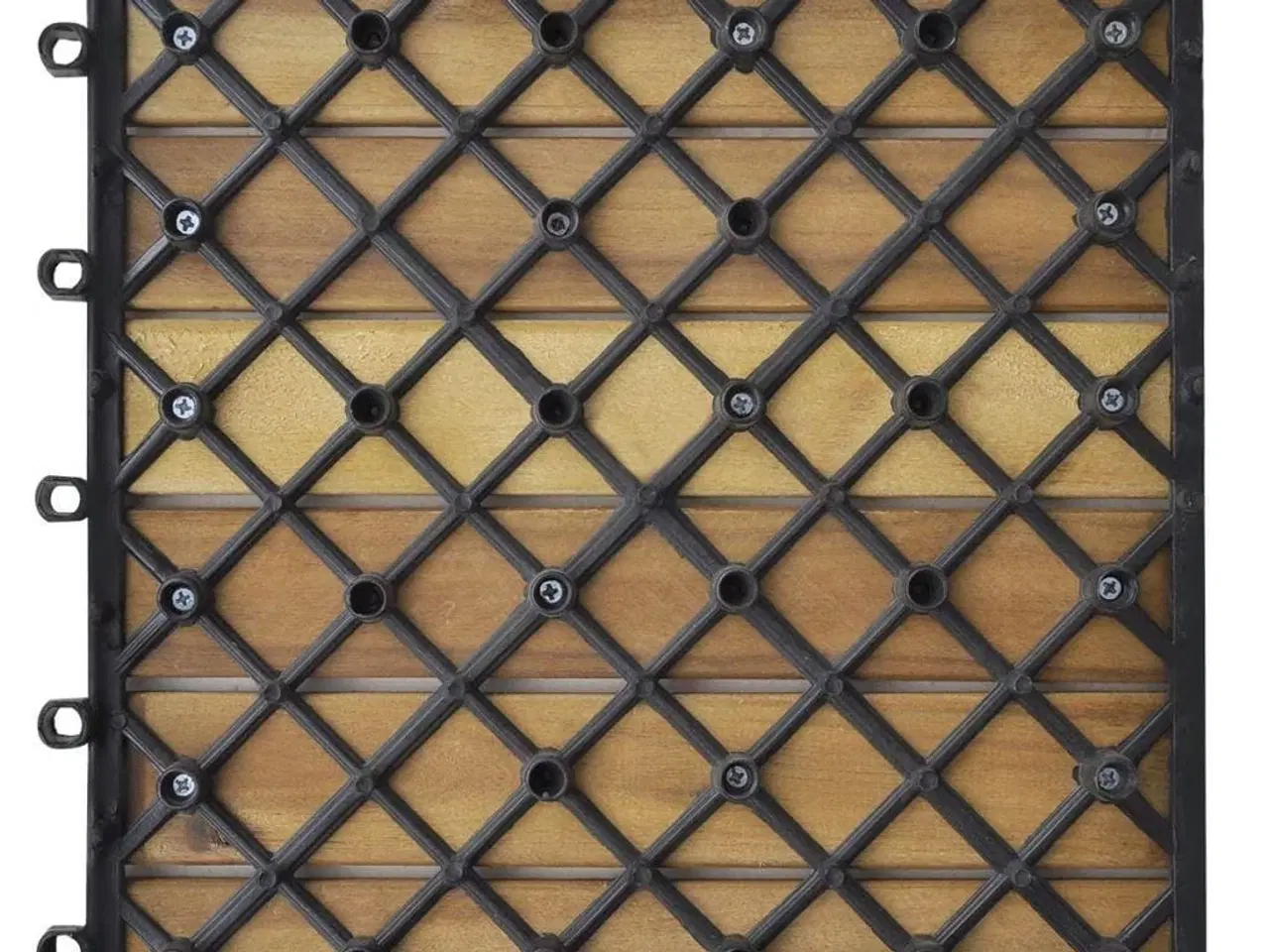 Billede 5 - Terrassefliser med lodret mønster i akacietræ, 30 x 30 cm, sæt med 30