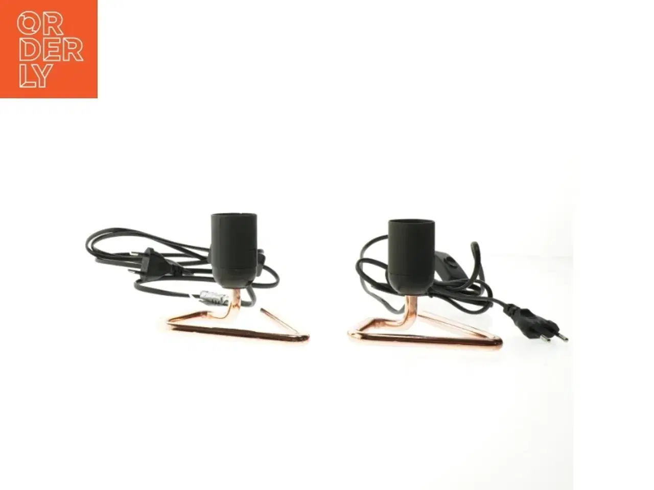 Billede 1 - Bordlampe med kobberfinish (str. 9x12x10 cm)