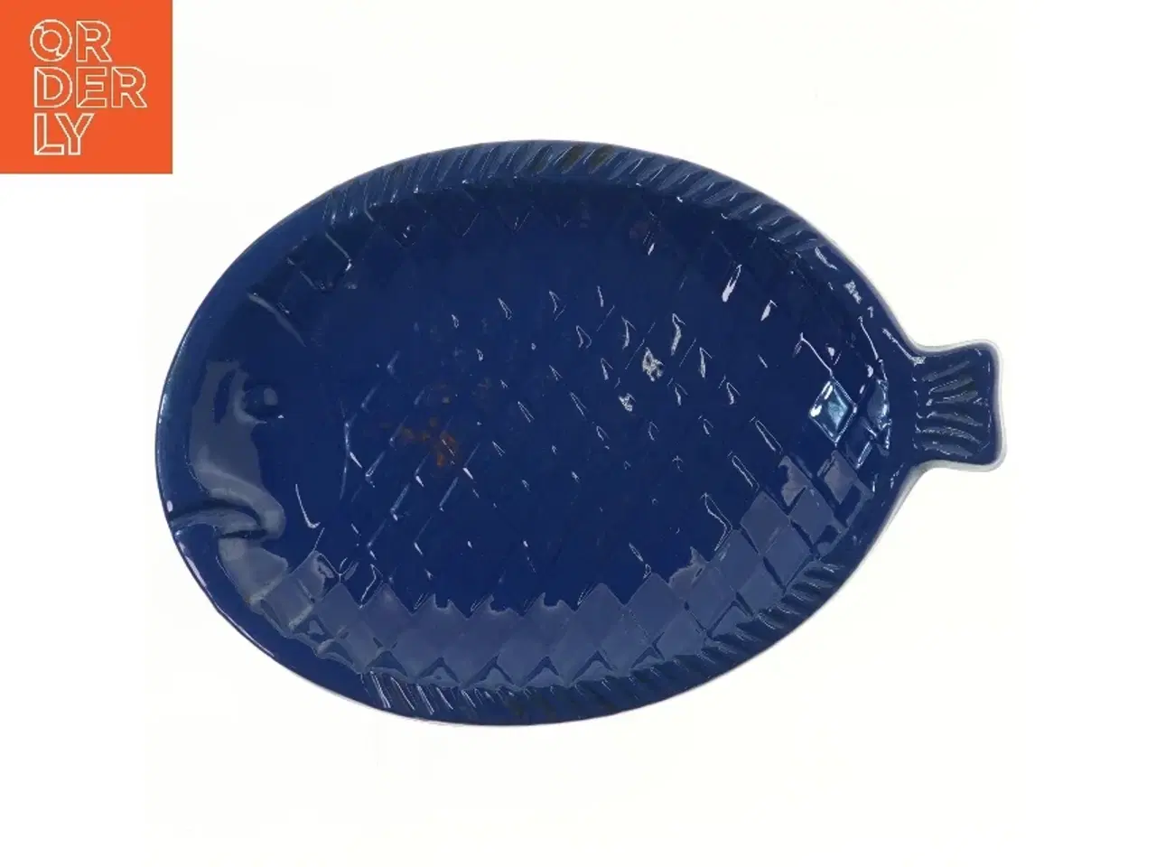 Billede 1 - Blåt fiskeformet fad (str. 42 cm)