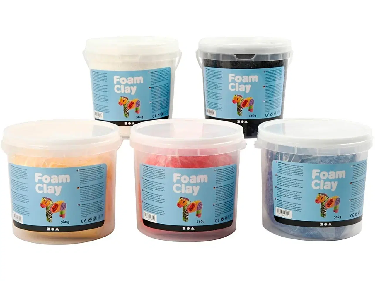 Billede 1 - Foam Clay®, primærfarver, 5x560g/ 1 pk.