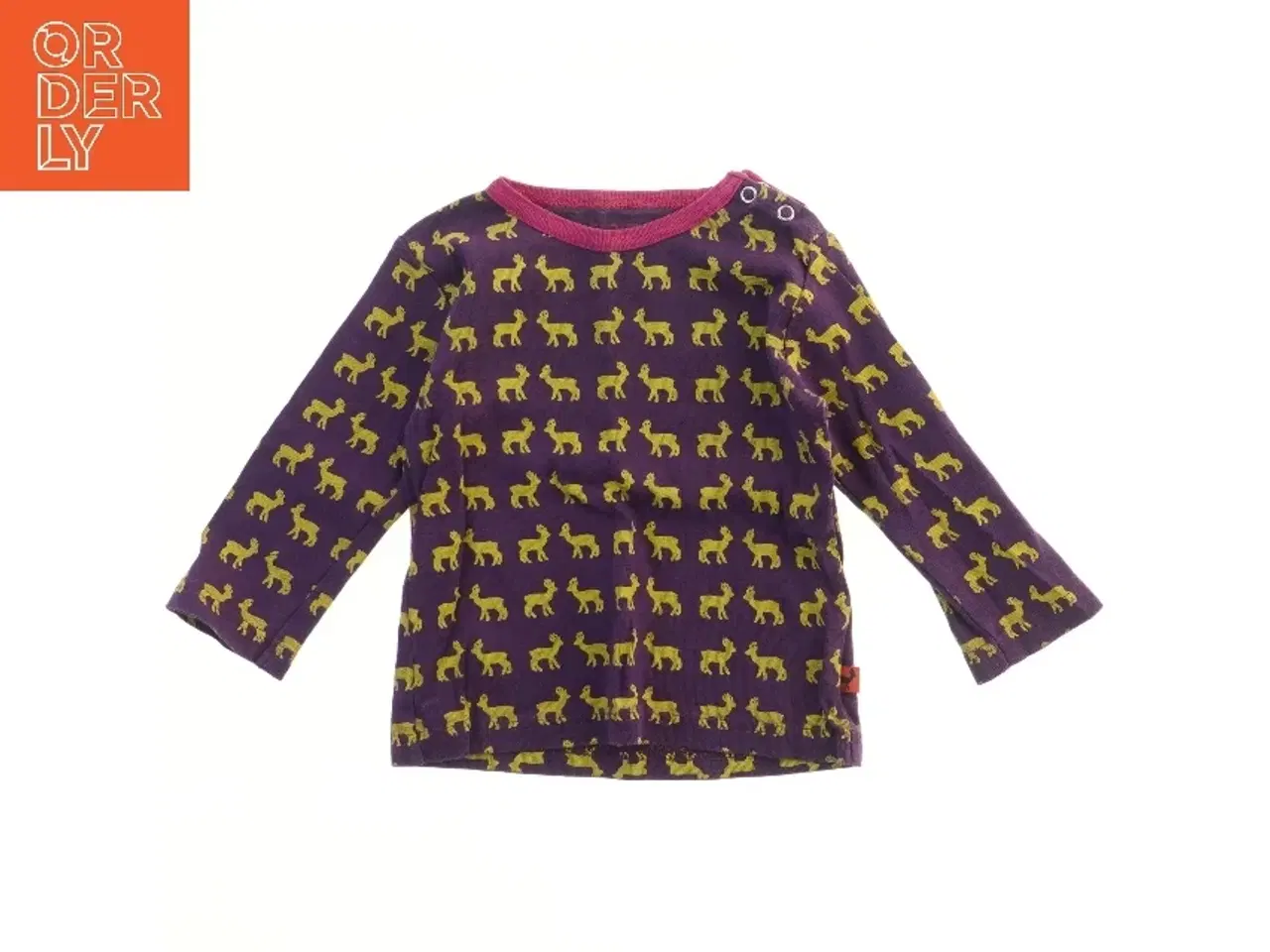 Billede 1 - Langærmet børnebluse med dyremotiv fra Hjorth (str. 80)