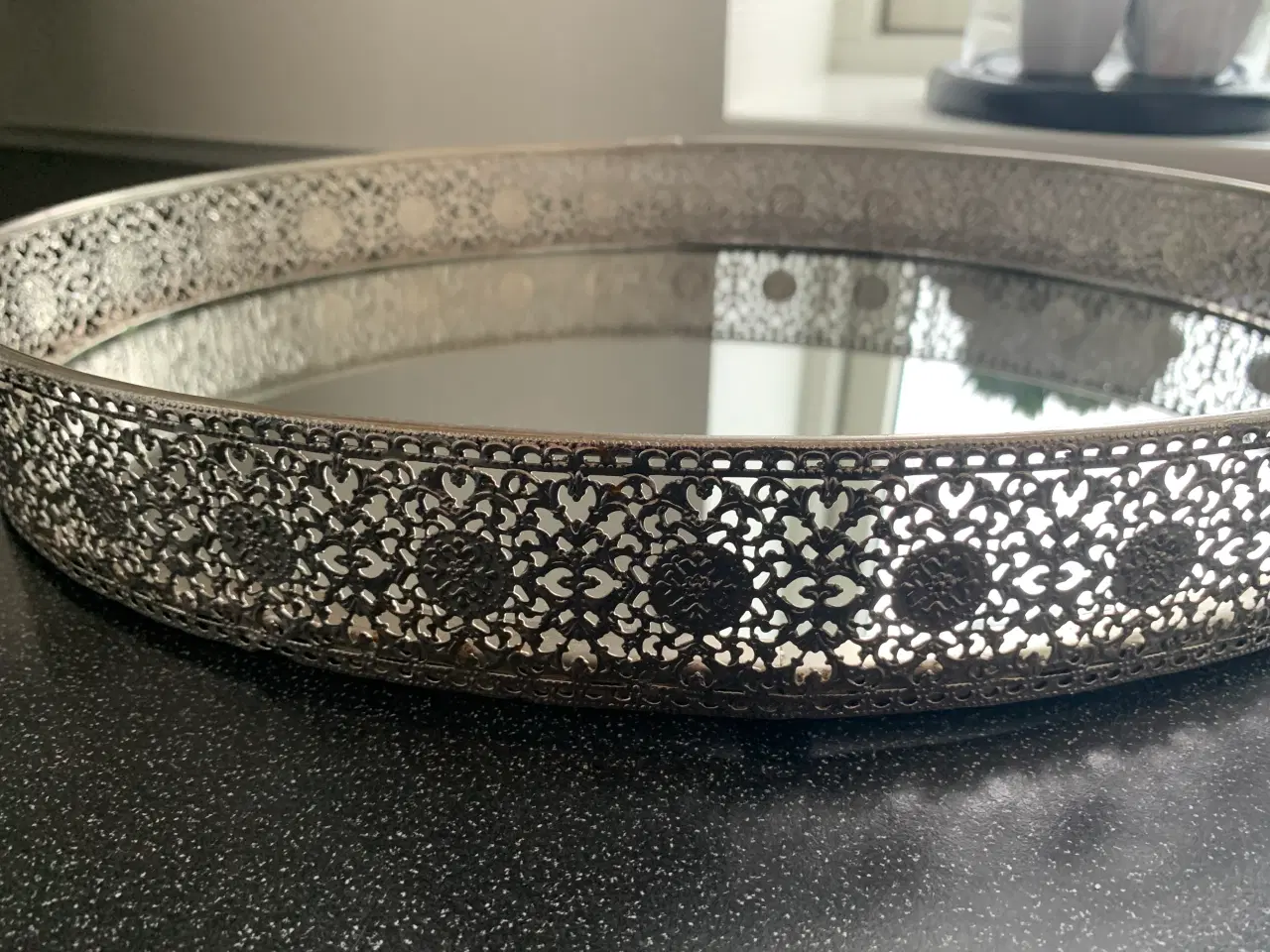 Billede 3 - Spejlbakke sølv 42x32x5 cm