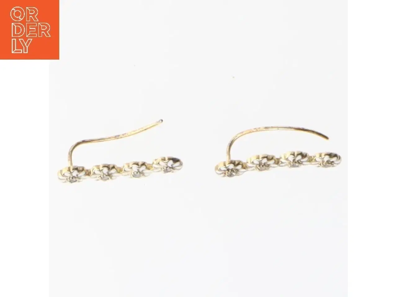 Billede 3 - Blomst-formet øreringe med sten fra Christina Jewelry & Watches (str. 2,5 cm)