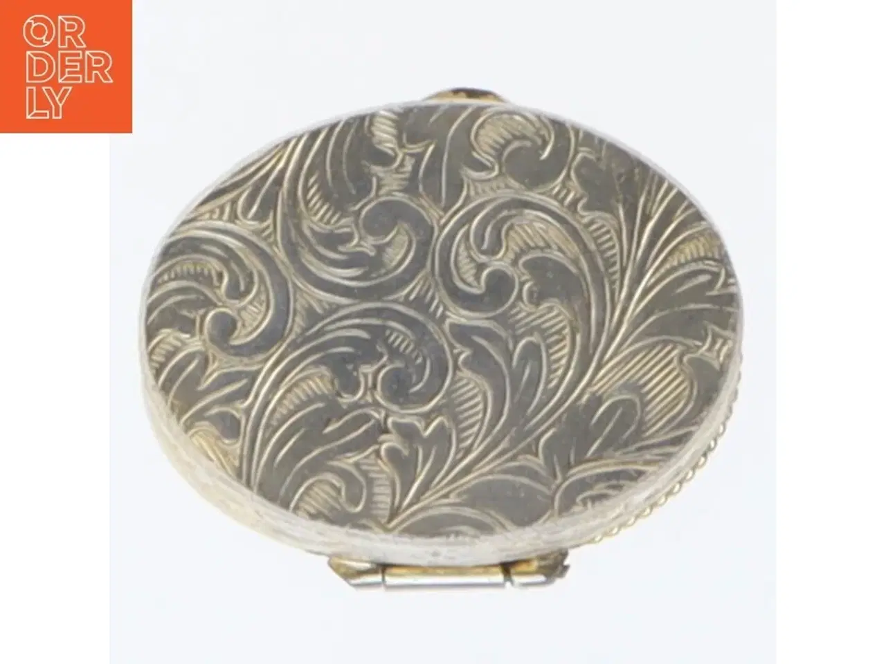 Billede 4 - Vintage smykkeskrin med Onyx Sten låg (str. 3,5 cm)