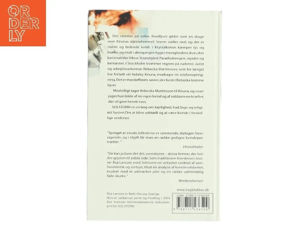 Billede 1 - Solstorm af Åsa Larsson (Bog)