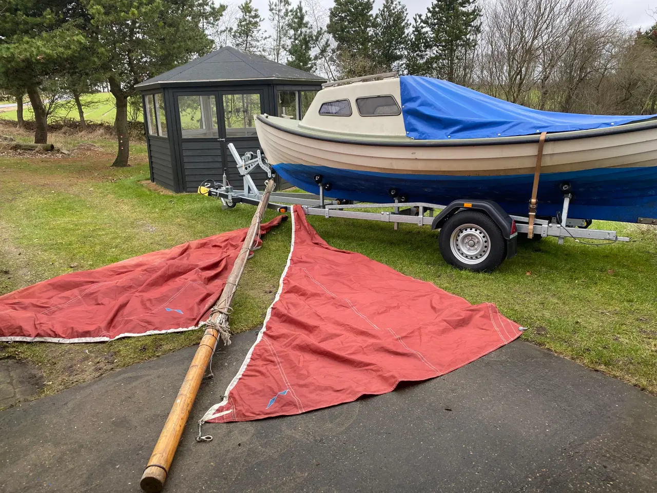 Billede 11 - Vidå 19 Jolle med landevejs trailer