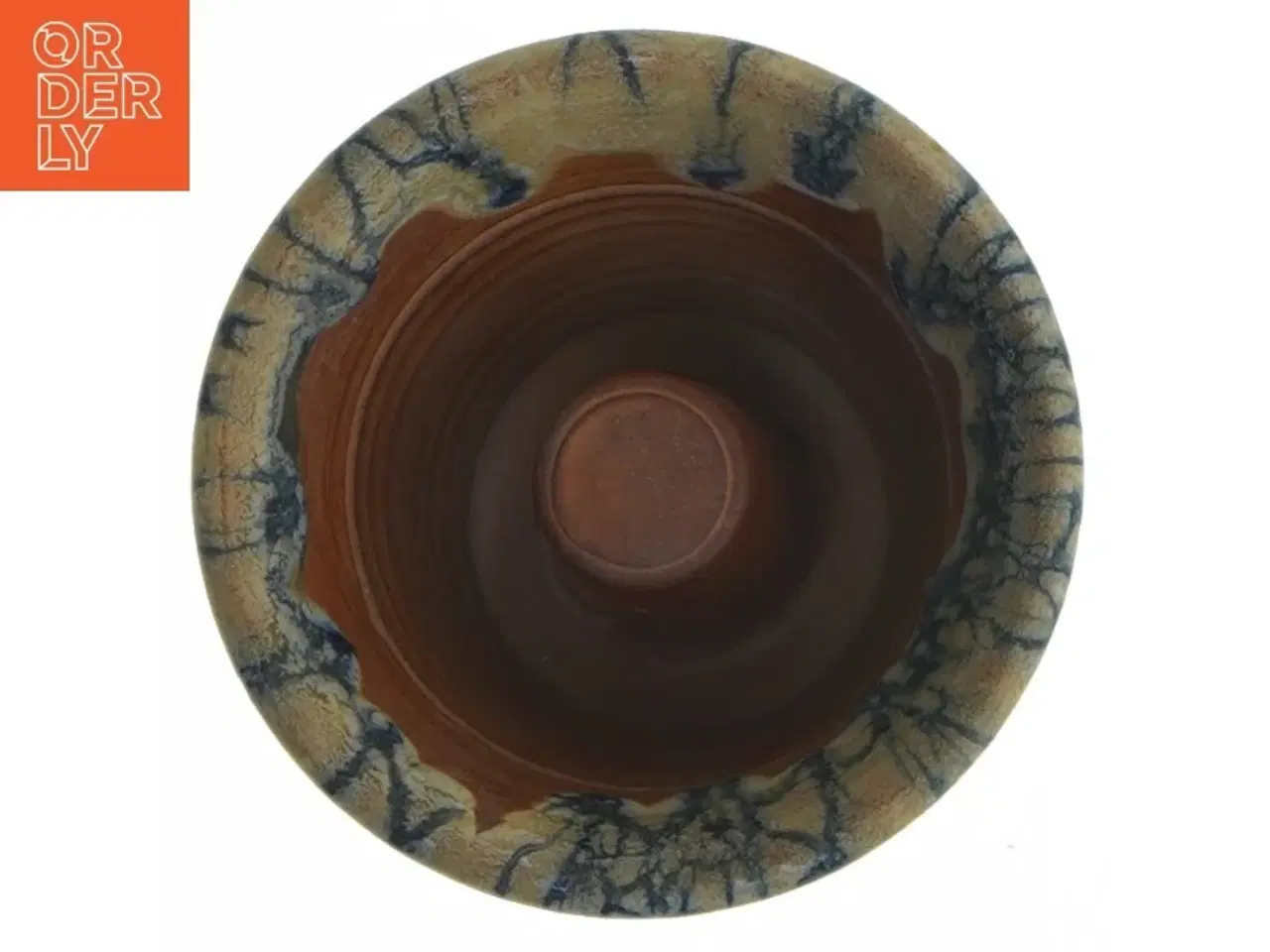 Billede 3 - Keramisk vase på fod (str. Ø. 10 cm. længde. 11 cm)