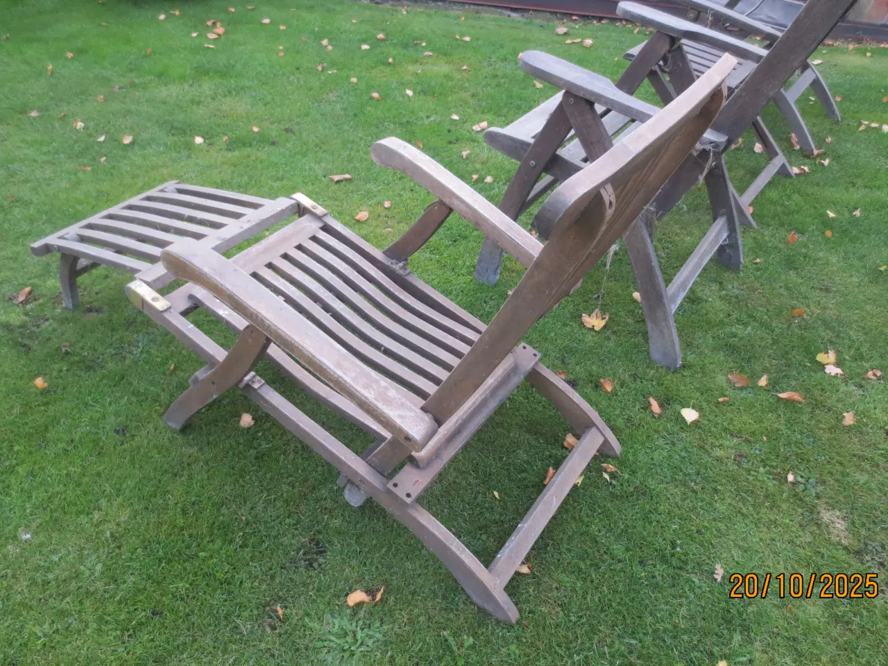 Billede 9 - 4 stk Teak havestole / liggestol