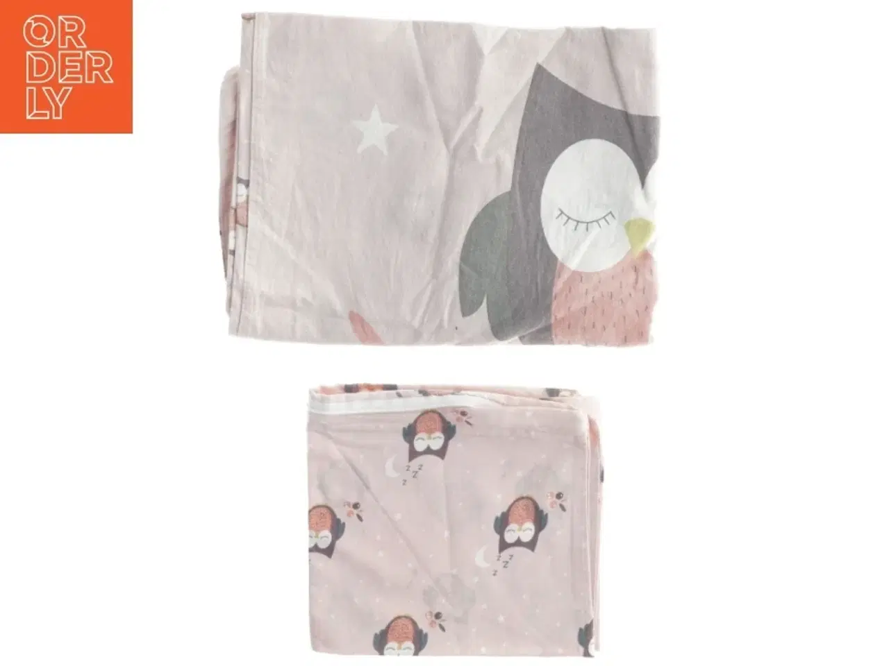 Billede 2 - Sovesæt med uglemotiv (str. 94 x 62 cm 44 x 40 cm)