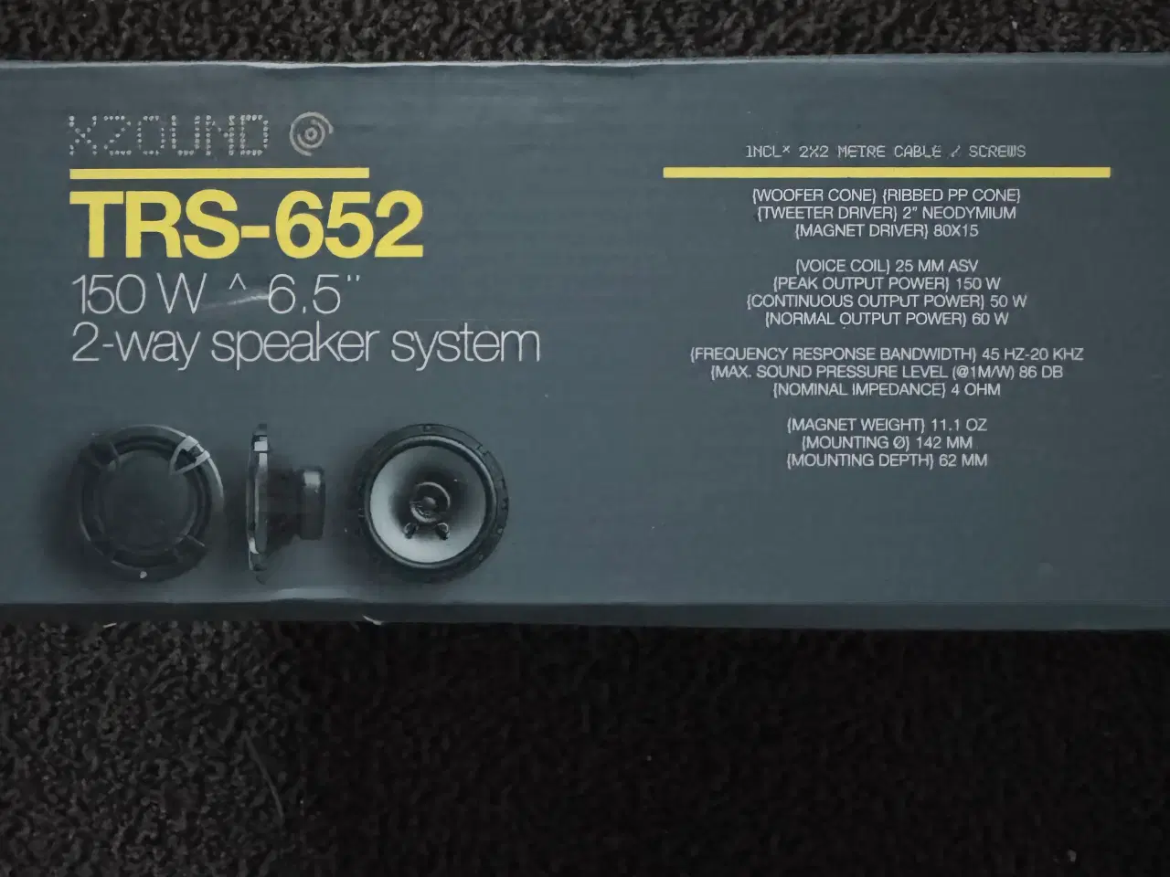 Billede 2 - XZOUND TRS652 6,5" højttalersæt 150W