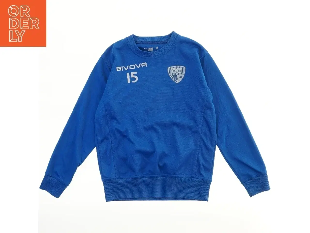 Billede 1 - Blå sweatshirt med nummer og logo fra Givova (str.  47x50 cm)