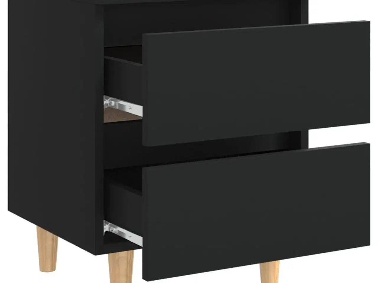 Billede 7 - Sengeskab 2 stk. 40x35x50 cm konstrueret træ sort