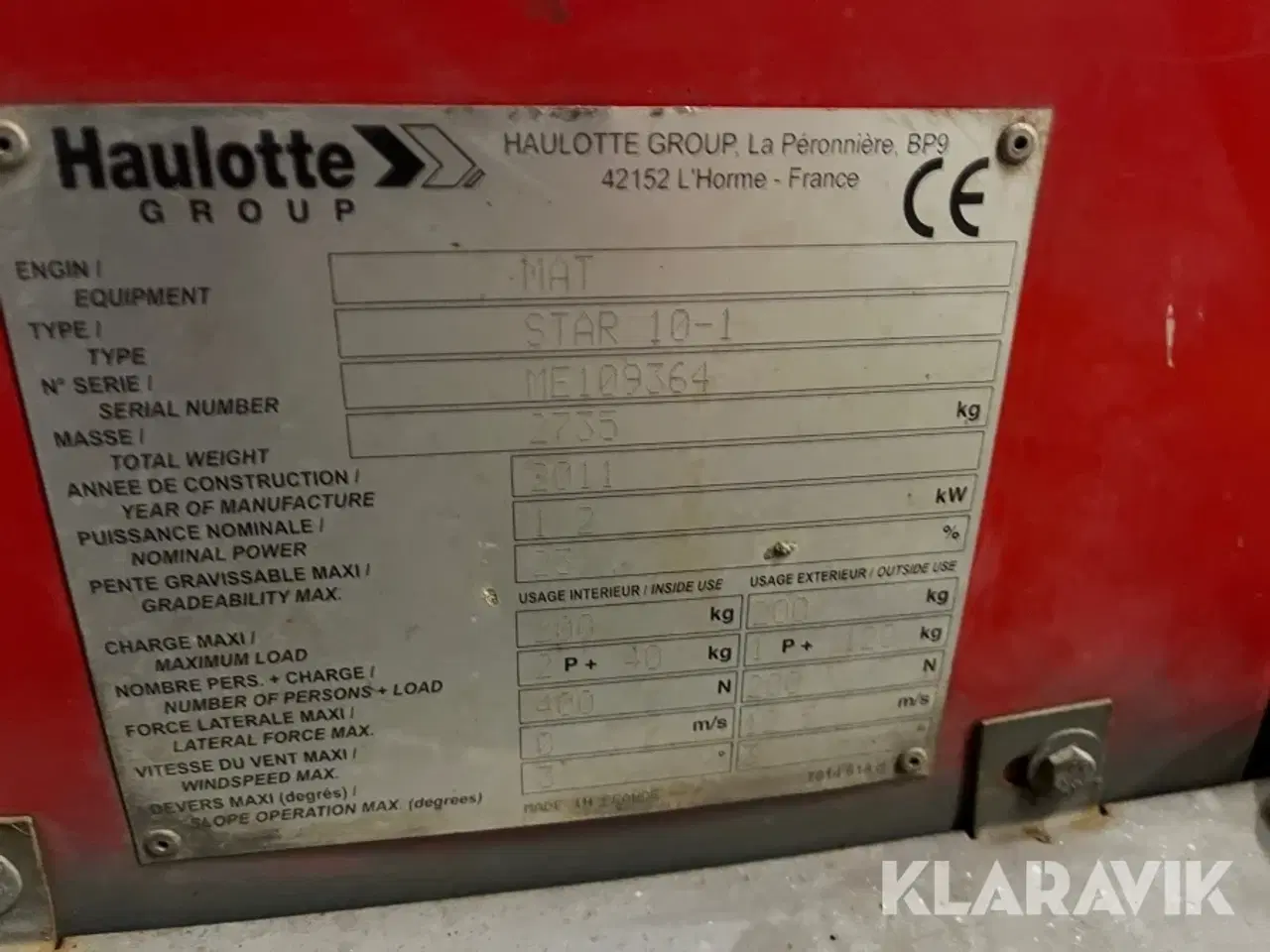 Billede 6 - Søjlelift Haulotte Star 10-1