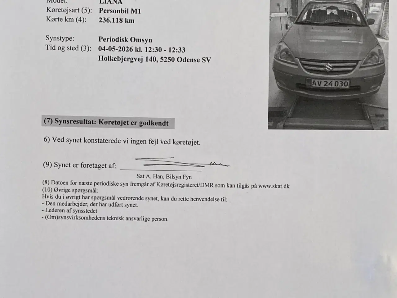 Billede 5 - Syn i dag Bud Suzuki Liana 1,6 GLS nysynet Holder 